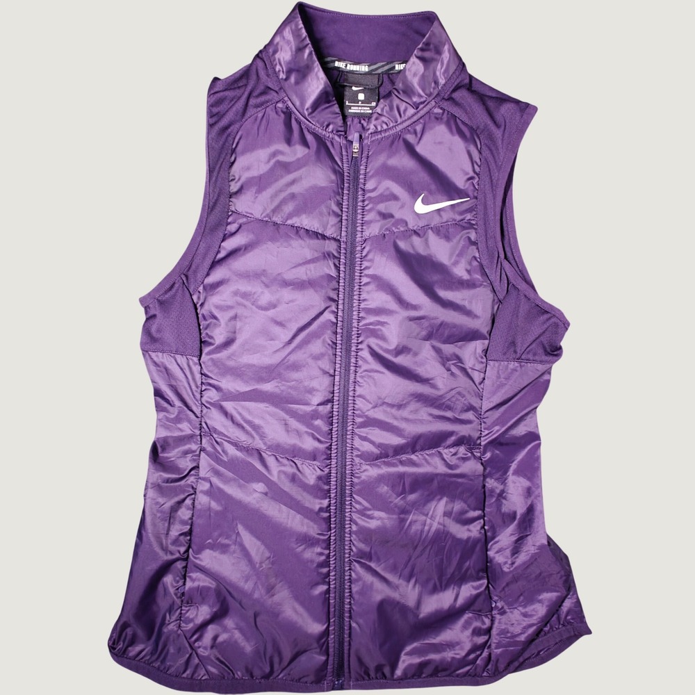 Nike Running AeroLoft Purple Quilted Puffer Vest Womens Small‎ 922464-524
